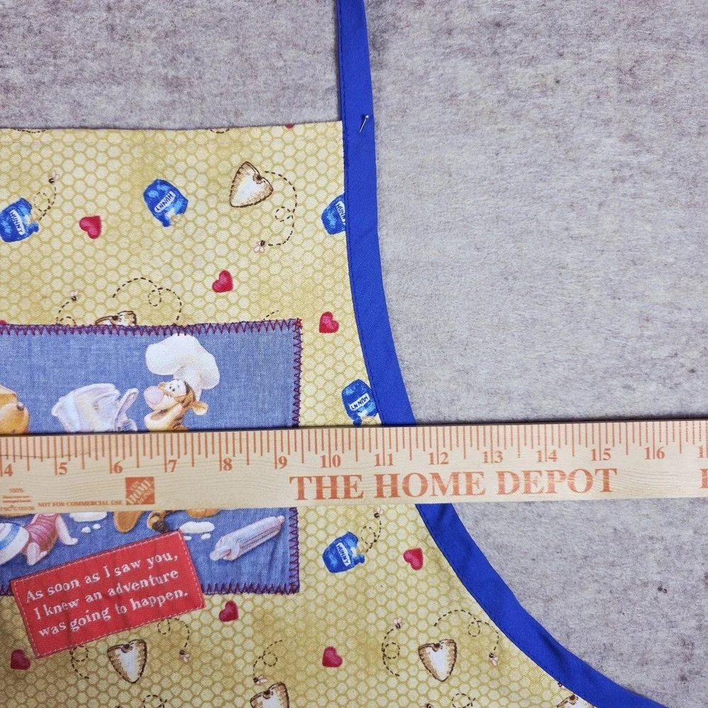 Vintage Winnie the Pooh Cooking Apron‎ Tigger  Piglet Yellow 1990s 100% Cotton